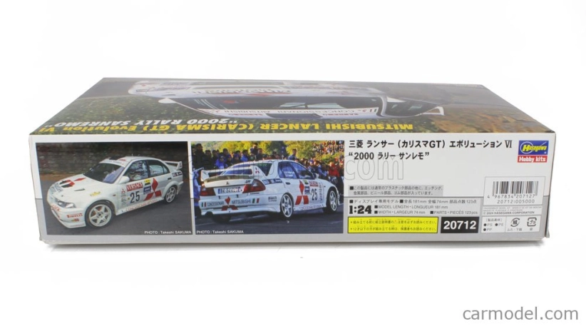 Hasegawa Mitsubishi Lancer Carisma Gt Evolution Vi Rally Sanremo 2000 1:24 /