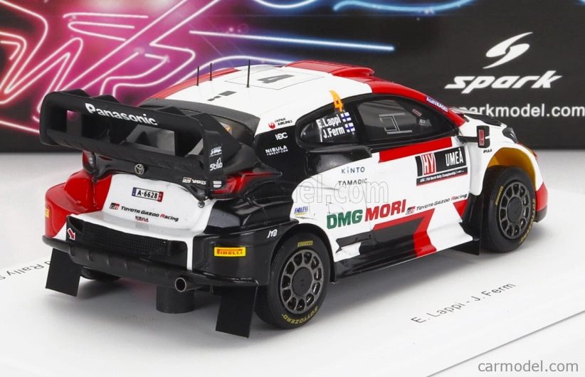 Spark-model Toyota Yaris Gr Rally1 Team Toyota Gazoo Racing Wrt N 4 3rd Rally Sweden 2022 E.lappi - J.ferm 1:43 Bílá Černá Červená