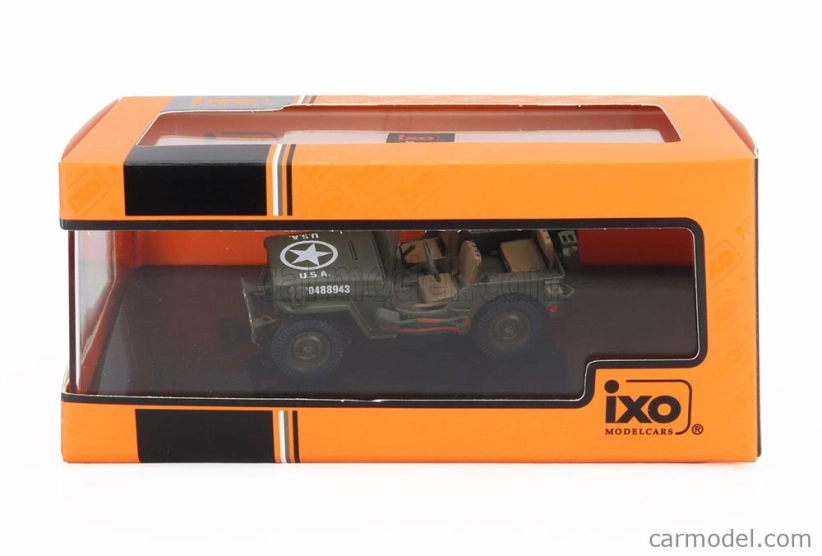 Ixo-models Jeep Willys Mb Army Open 1943 1:43 Vojenská Zelená