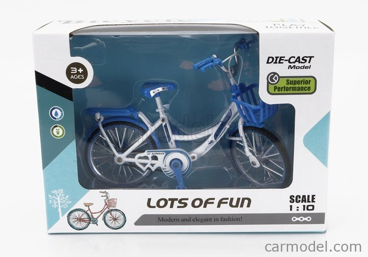 Golden wheel models Bicicletta Lady Classic Bicycle 1:10 Modrá Bílá