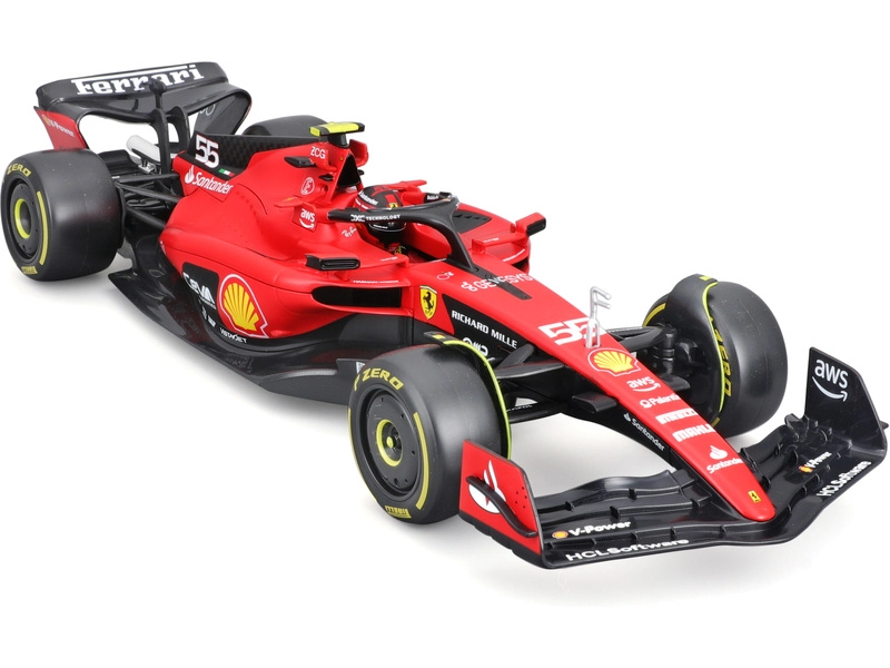 Bburago Ferrari F1 Sf-23 Team Scuderia Ferrari N 55 2023 Carlos Sainz 1:18, červená