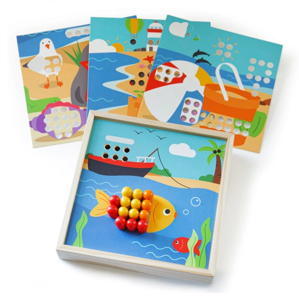 Bigjigs Toys Drevená mozaiková pláž