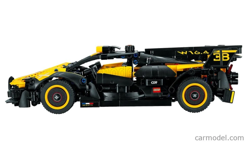 Lego Bugatti Lego Technic - Bolide W16 8.0 Four-turbo 1850hp 500km/h 2020 - 905 Pezzi - 905 dielikov Žltá čierna
