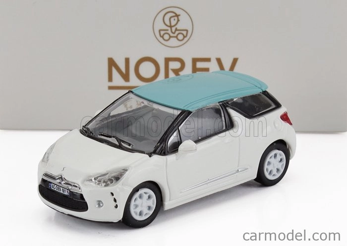Norev Citroen Ds3 2010 1:87 Bílá Světle Modrá