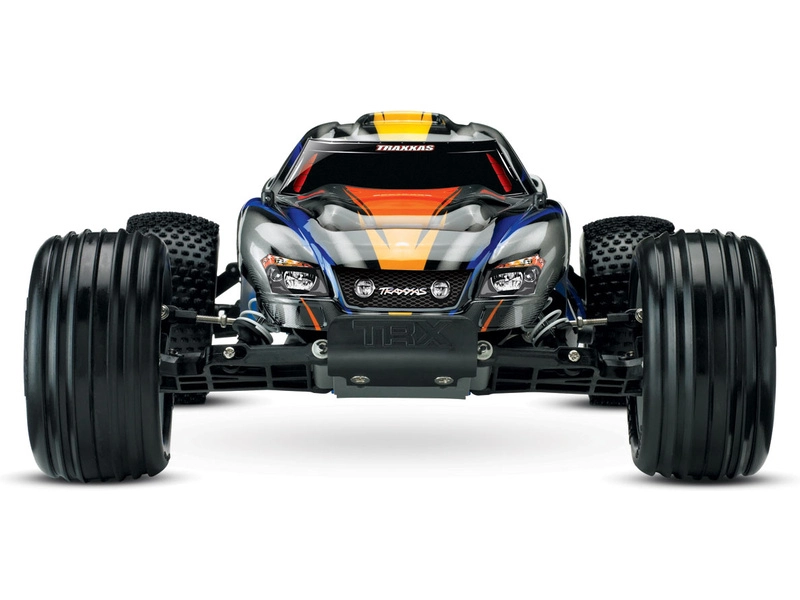 RC auto Traxxas Nitro Rustler 1:10 TQi RTR, stříbrno-modrá