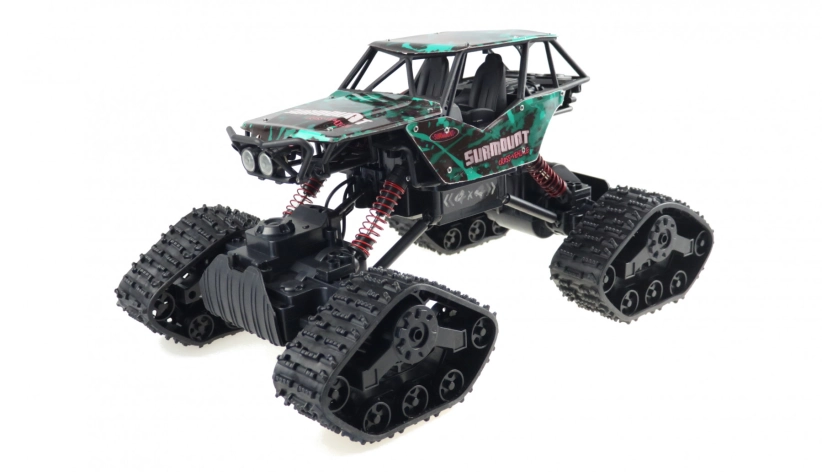 RC crawler CLIMBER s pásy i pneu, zelená