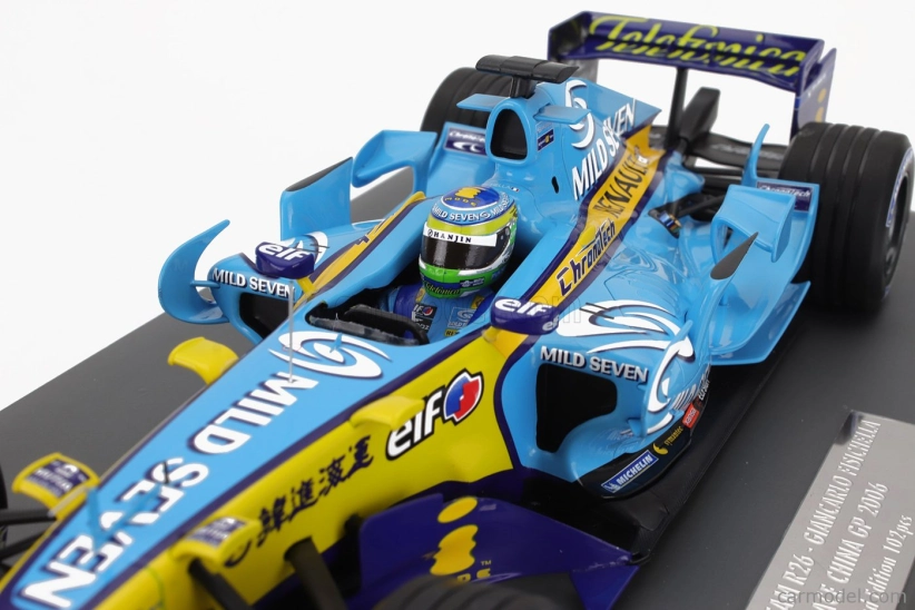 Minichamps Renault F1 R26 Team Mild Seven Renault F1 N 2 3rd China Gp 2006 Giancarlo Fisichella 1:18 Light Blue Yellow
