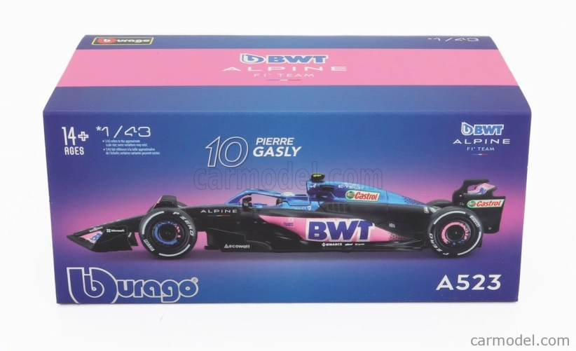 Bburago Renault F1 A523 Team Bwt Alpine F1 N 10 1:43, modrá