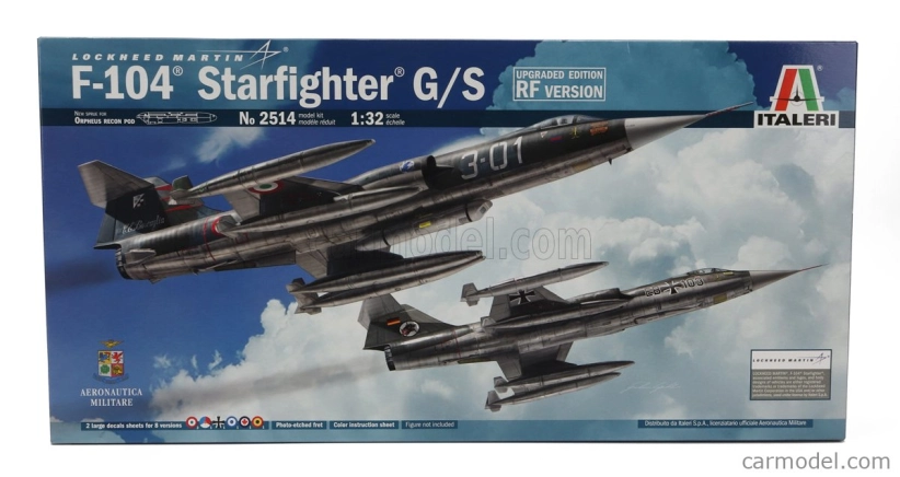 Italeri Lockheed martin Tf-104 G/s Starfighter Military Airplane 1958 1:32 /