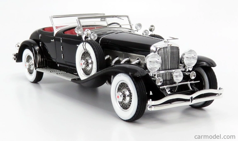 Matrix scale models Duesenberg Sj 2608 Torpedo Pheaton Walker Cabriolet Open 1930 1:18 Black