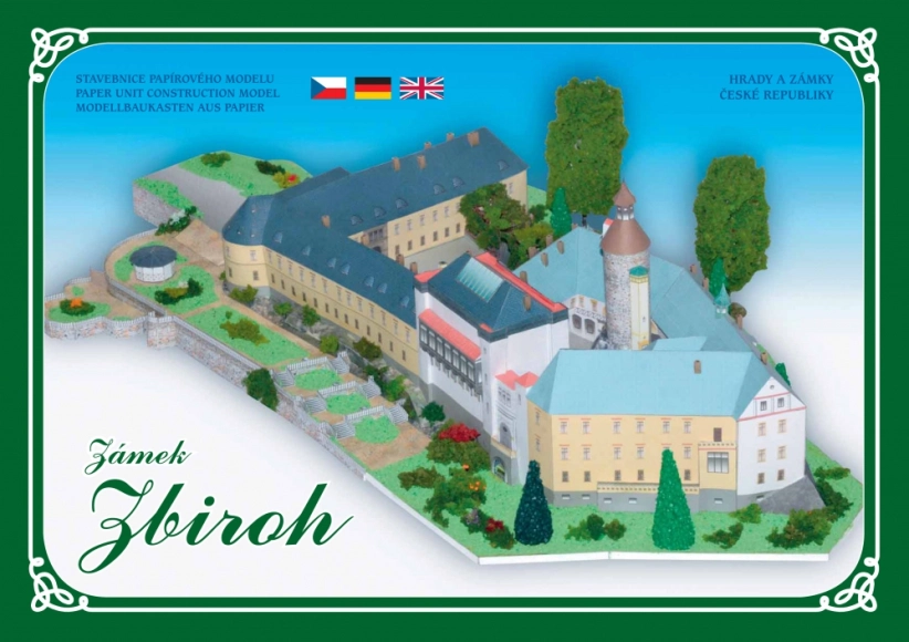 Zámok Zbiroh - papierový model 1:300