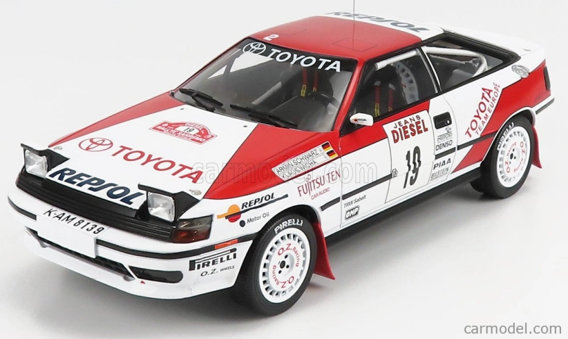 Ixo-models Toyota Celica Gt-4 St165 N 19 Rally Sanremo 1990 A.schwarz - K.wicha 1:18 Biela červená