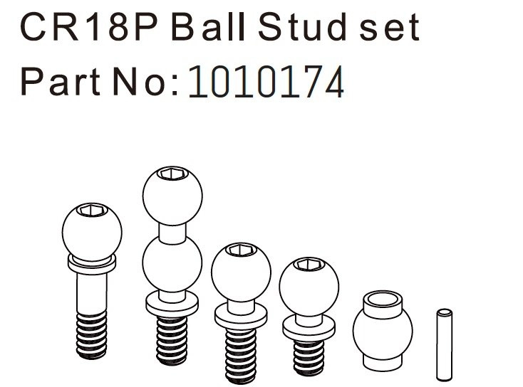 HBP240314 - (1010174) Ball Stud Set - EVO 1:18