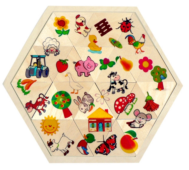 Hess Mozaiková farma Puzzle 24 dielikov