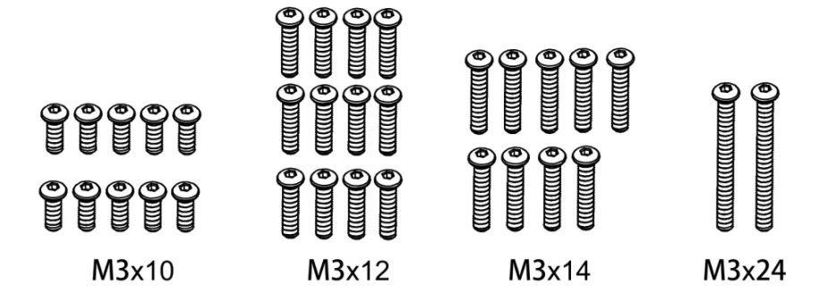 1610163 - Screw Set M3*10/M3*14/M3*24