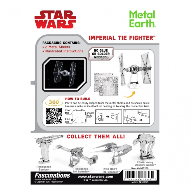 Oceľová stavebnica Star Wars TIE Fighter