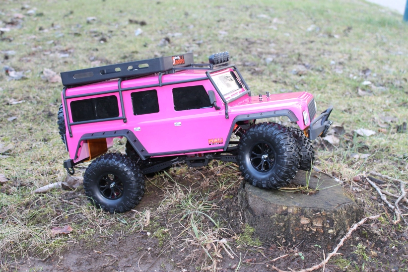 RC auto DF-4J Crawler XXL, růžová