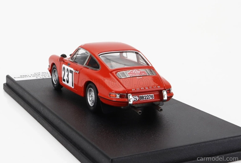 Trofeu Porsche 911 T Coupe N 237 Rally Montecarlo 1968 Ake Andersson - Sven Olof Svedberg 1:43 Orange