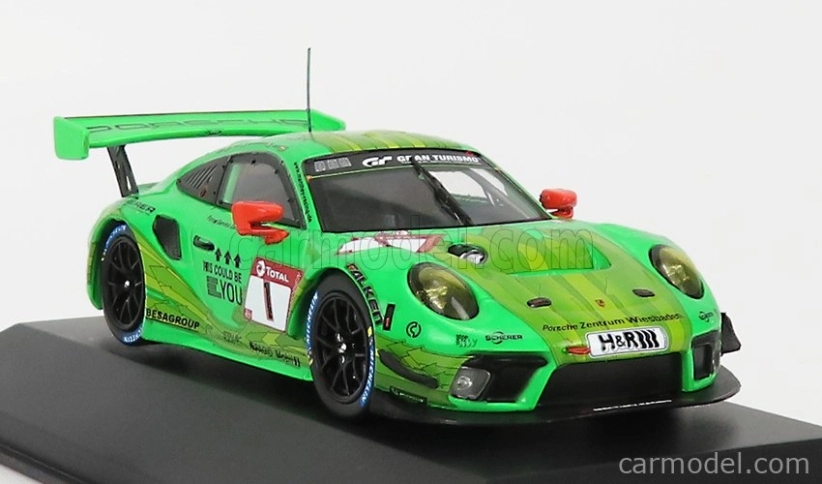Ixo-models Porsche 911 991-2 Gt3 R Team Manthey Racing N 1 1:43, zelená