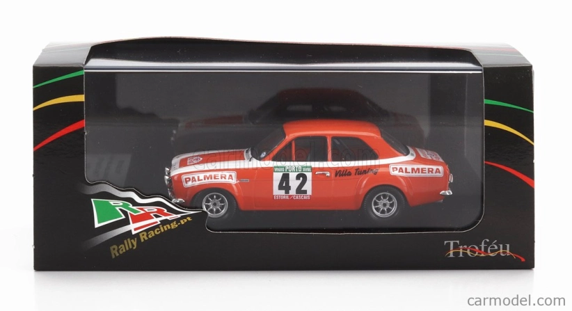 Trofeu Ford england Escort Mki (night Version) N 42 Rally Portugal 1975 F.lezama - J.arnaiz 1:43 Červená Bílá