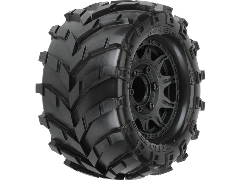 Kolesá Pro-Line 2,8", pneumatiky Masher, čierny disk Raid H12 (2)