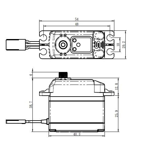 SB-2275MG BRUSHLESS HI VOLT Digitálne servo