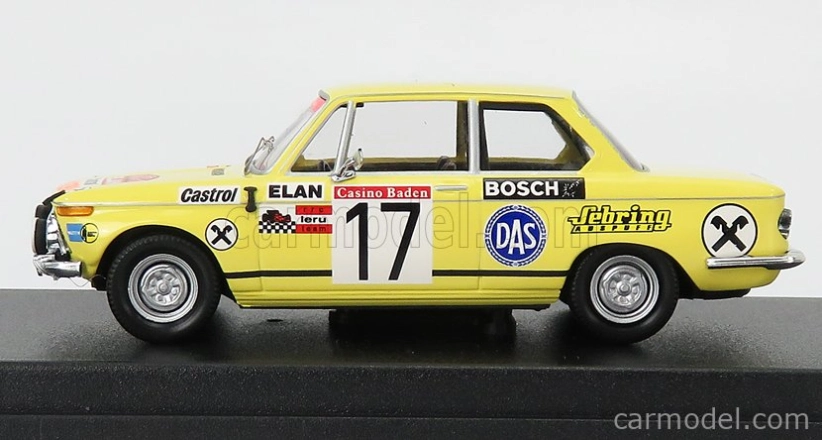 Trofeu BMW 2002 (night Version) N 17 Rally Alpenfahrt 1973 H.grunsteidl - G.hopf 1:43 Žlutá
