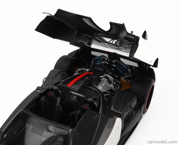 Almost-real Pagani Zonda 5 Cinque Roadster 2009 1:18 Bílý Černý Uhlík