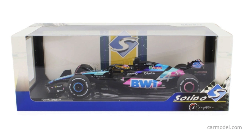 Solido Alpine F1 A524 Team Bwt Alpine N 31 Miami Gp 2024 Esteban Ocon 1:18 Černá Modrá Růžová