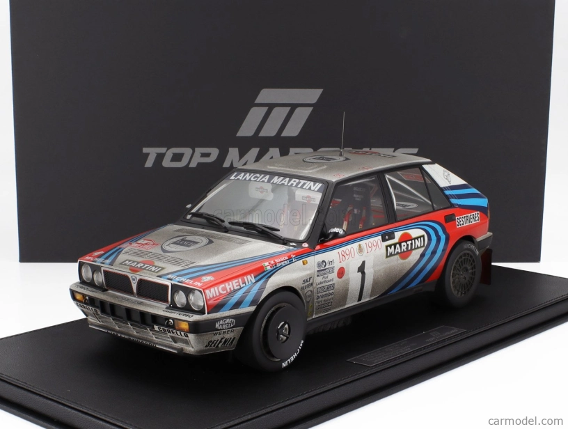Topmarques Lancia Delta Hf Integrale 16v Martini Dirty Version N 1 3rd Rally Montecarlo 1990 M.biasion - T.siviero 1:12 Biela červená modrá