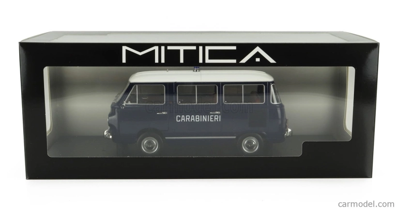 Mitica-diecast Fiat Fiat 850 Familiare Carabinieri 1970 – Interno Brown 1:18 Modrá Bílá