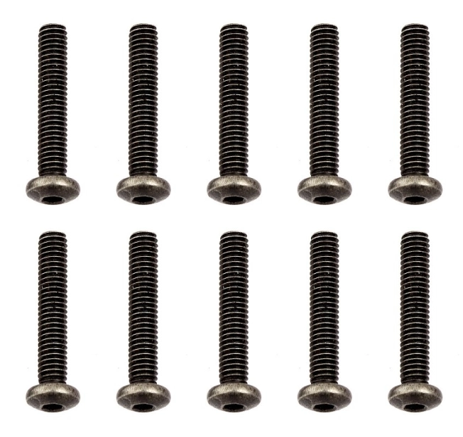 Šrouby, M2,5x14mm s půlkulatou imbusouvou hlavou