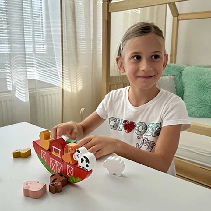 2Kids Toys Balanční puzzle Farma 2 v 1