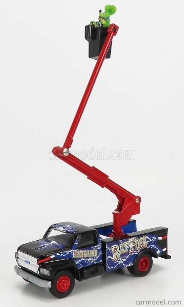 Autoworld Ford usa Bucket Truck Crane 1990 - Ratfink - Salvadanaio - Moneybox 1:34 Modrá Černá