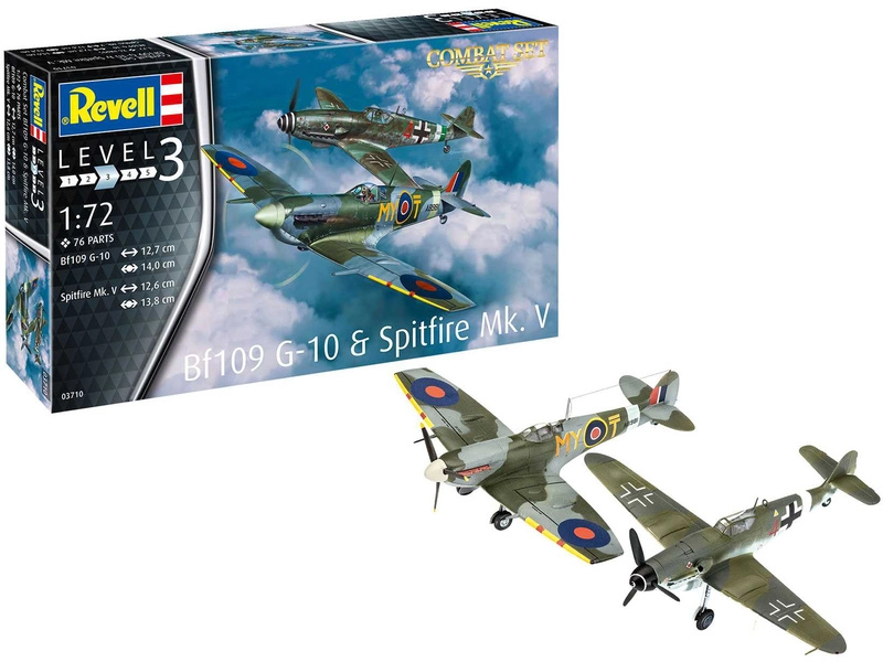Revell Messerschmitt Bf109G-10, Spitfire Mk.V (1:72) (set)