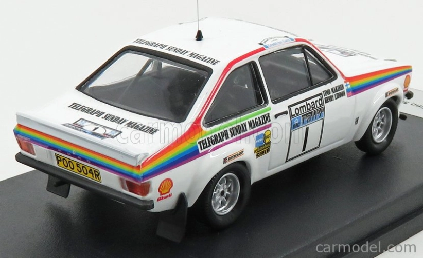 Trofeu Ford england Escort Mkii N 1 Rally Rac Lombard 1976 T.makinen - H.liddon 1:43 Bílá