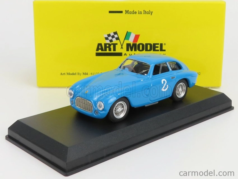 Art-model Ferrari 166mm Berlinetta Ch.0042 N 2 4th Circuito Do Porto 1950 Y.simon 1:43 Modrá
