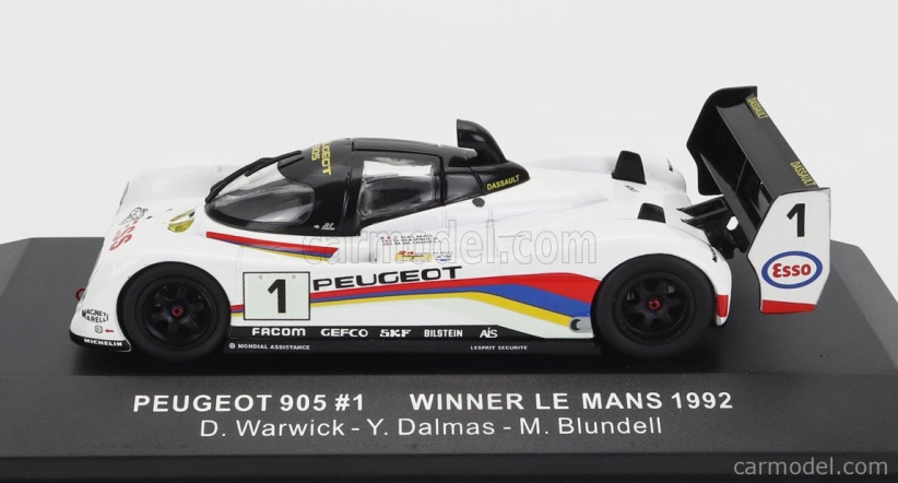 Ixo-models Peugeot 905 Evo1bis Team Peugeot Talbot Sport N 1 Winner 24h Le Mans 1992 D.warwick - Y.dalmas - M.blundell 1:43 Bílá Černá