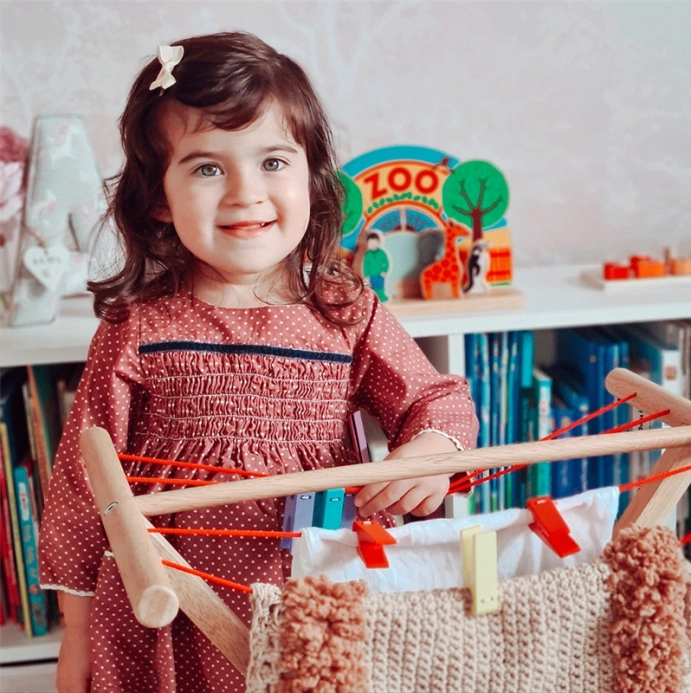 Bigjigs Toys Dřevěný sušák na prádlo - poškozený obal