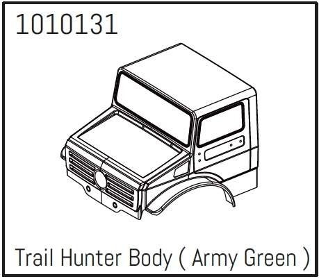 HBP240250 - (1010131) T-Hunter PC Body (army-green) - PRO Crawler 1:18