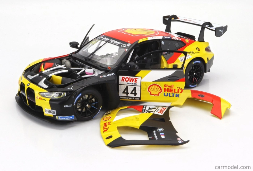 Minichamps BMW radu 4 M4 Gt3 Team Bmw Junior N 44 Víťaz Nls 3 Nurburgring Adac Rundstrecken Trophy 2023 Dan Harper - Max Hesse - Neil Verhagen 1:18 Žltá červená čierna