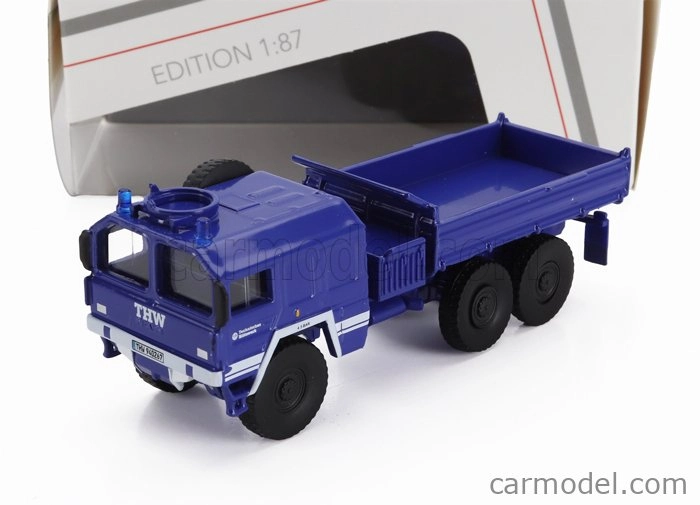 Schuco MAN Kat1 5t. Truck Thw 3-assi 1969 1:87 Blue