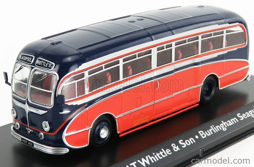 Edicola Leyland Tiger Cub Autobus Burlingham Seagull Coach Jt Whittle & Son 1951 1:72 Červená Černá