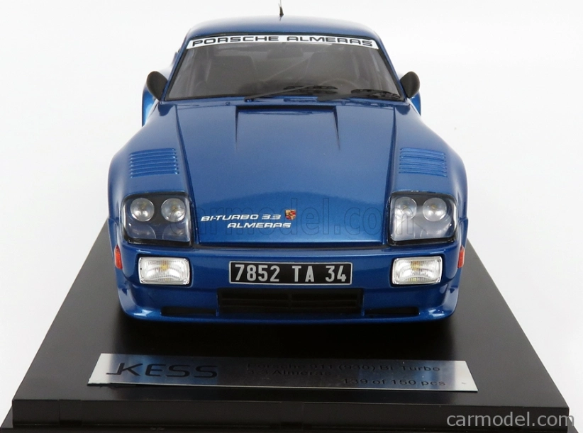 Kess-model Porsche 911 930 Biturbo 3.3 Almeras 1993 1:18 Blue Met