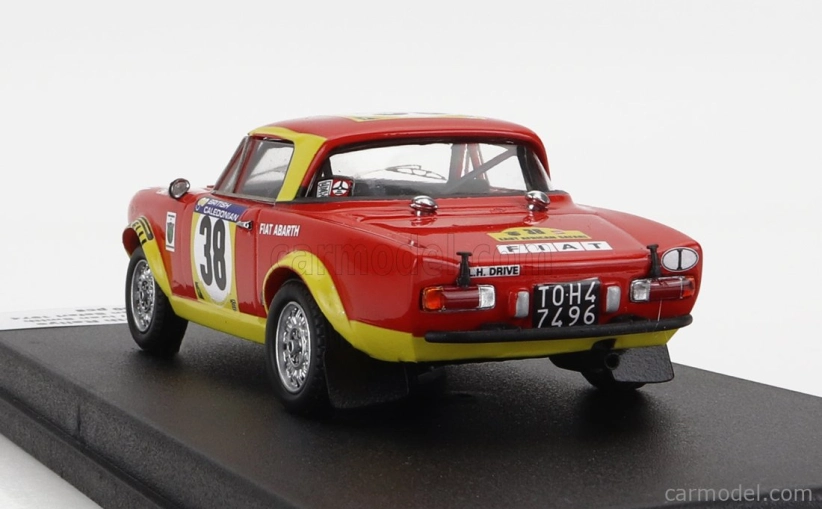 Trofeu Fiat 124 Abarth Rally (nočná verzia) N 38 Rally East African Safari 1974 R.ulyate - I.smith 1:43 Červeno-žltá