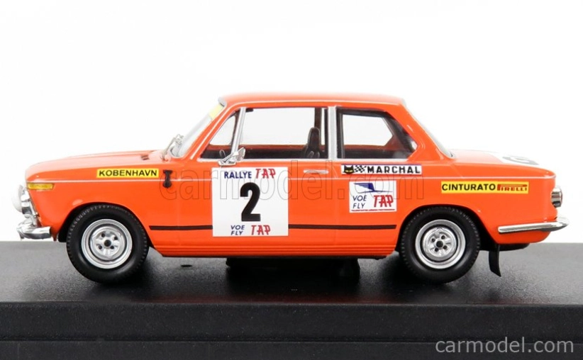 Trofeu BMW 2002ti (nočná verzia) N 2 Rally Tap 1972 L.asterhag - C.bilstam 1:43 Orange