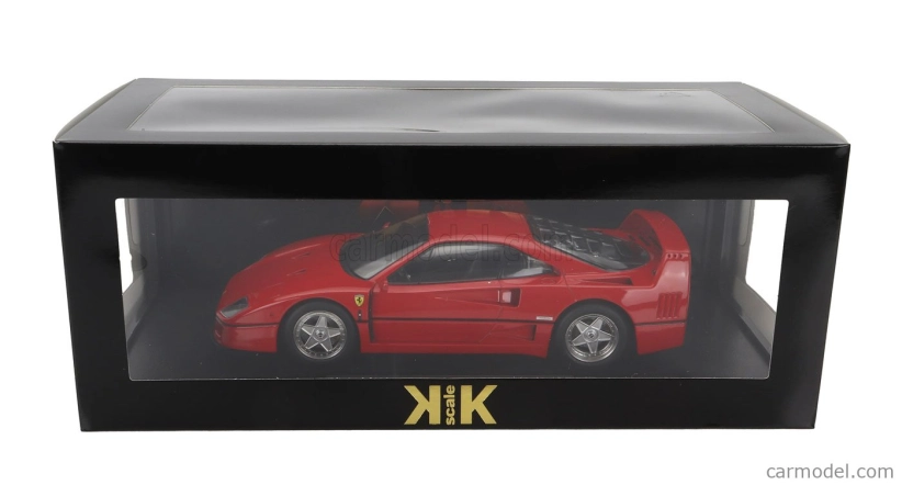 Kk-scale Ferrari F40 1987 - Black Interior 1:18 Rosso Ferrari Červená
