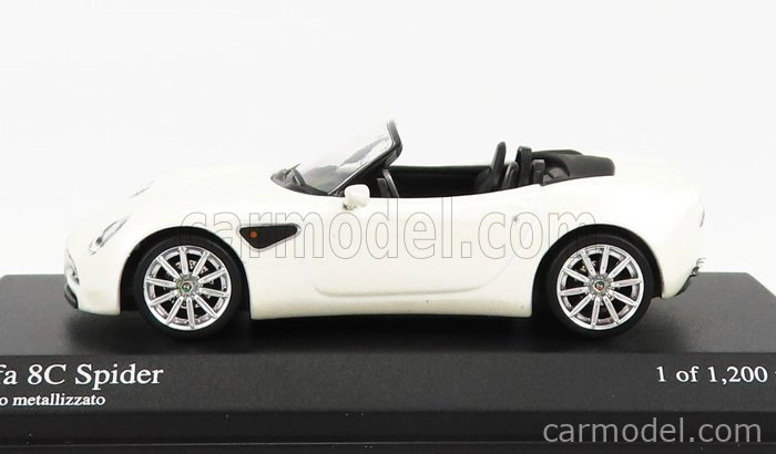 Minichamps Alfa romeo 8c Competizione Spider 2008 1:64 Bílá