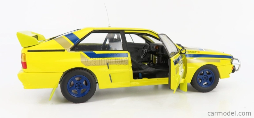 Sun-star Audi Quattro (night Version) N 1 Winner Rally Hong Kong-beijing 1986 Stig Blomqvist - Bruno Berglund 1:18 Žlutá Modrá