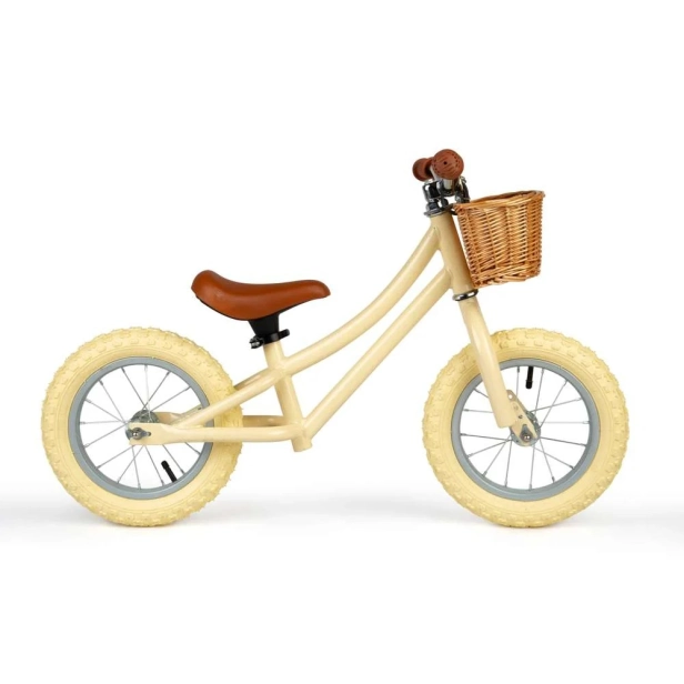 Bigjigs Toys Krémový balančný bicykel